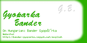 gyoparka bander business card
